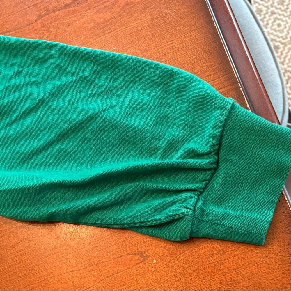 LOFT Emerald Green Elevated Sweatshirt Sz XL - Picture 4 of 6
